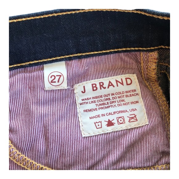 J Brand Straight Leg Jeans Women's Size 27 Stretch Dark Wash Style#8501 - Picture 9 of 11
